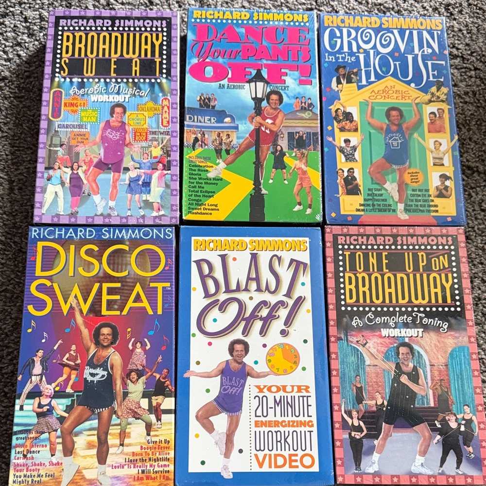 Richard Simmons Vintage Workout VHS Collection - Lot of 7